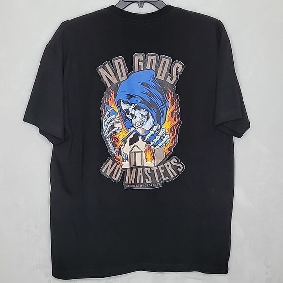 Linda Finegold No Gods No Masters T Shirt Size XL - Picture 1 of 4